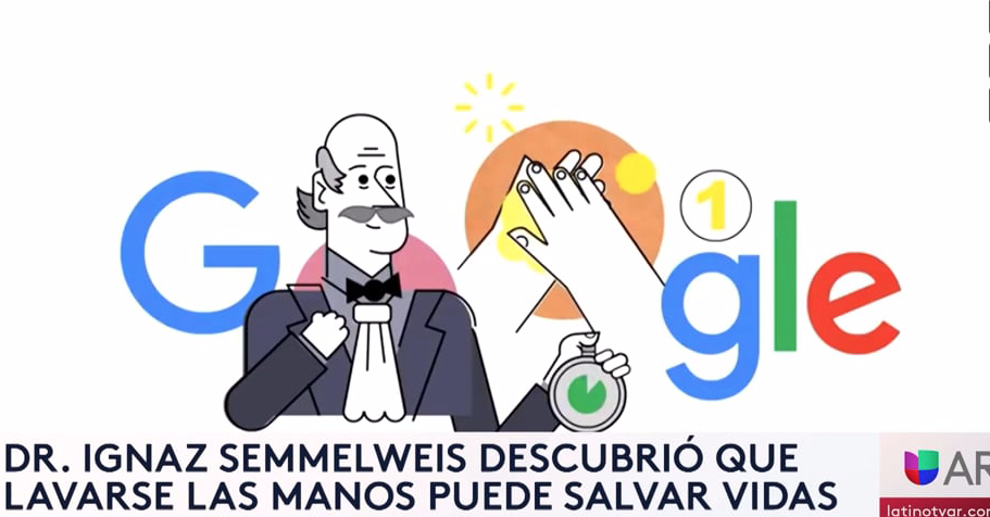 "Doodle" de Google reconoce a Ignaz Semmelweis, quien descubrió que