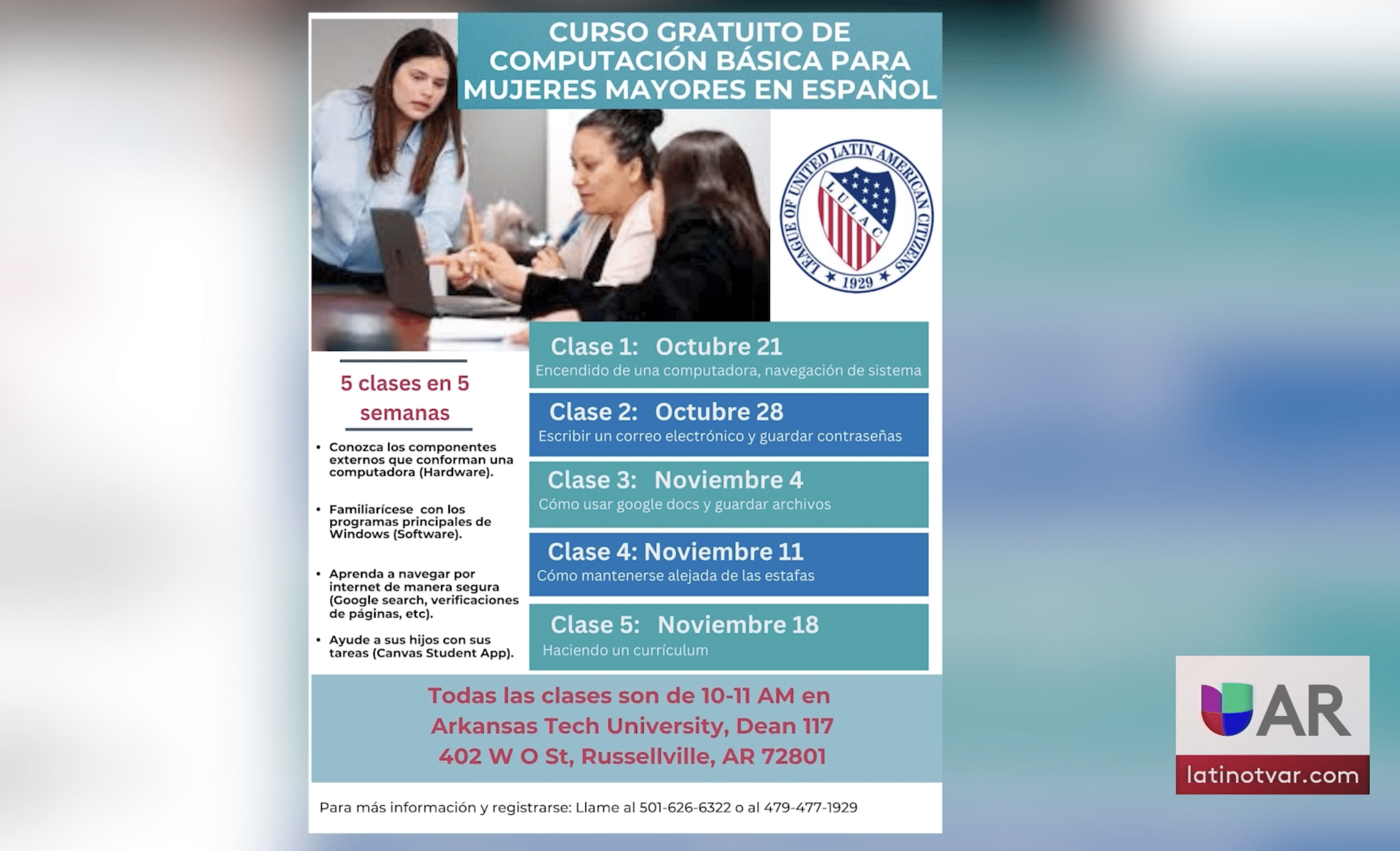 Curso Gratis de Computación para Mujeres Mayores en Russellville